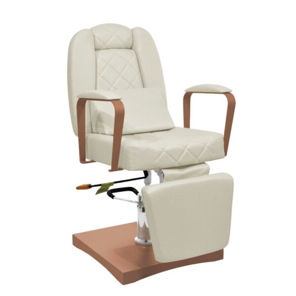 Cadeira de Maquiagem Lady com Base Quadrada Rosé