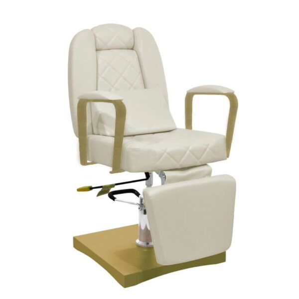 Cadeira Lady com Base Quadrada Dourada para Maquiagem