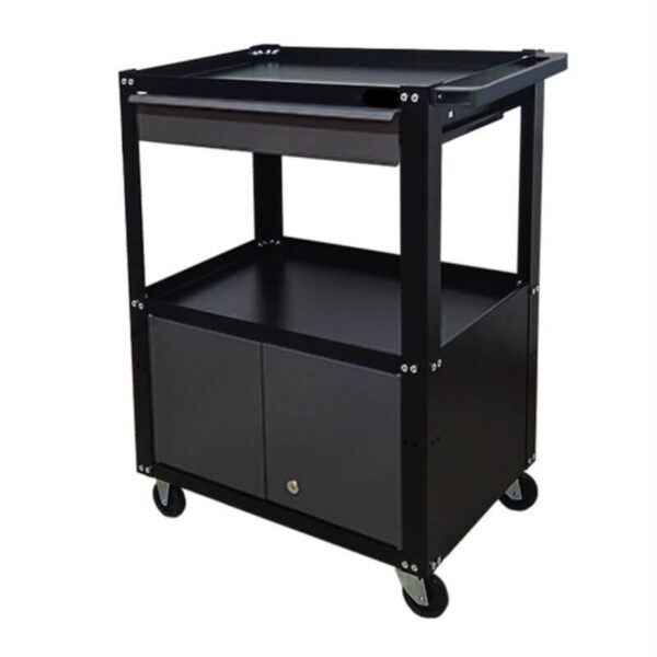 Carrinho Auxiliar Loft PRO Estilo Industrial para Barbearia e Salão